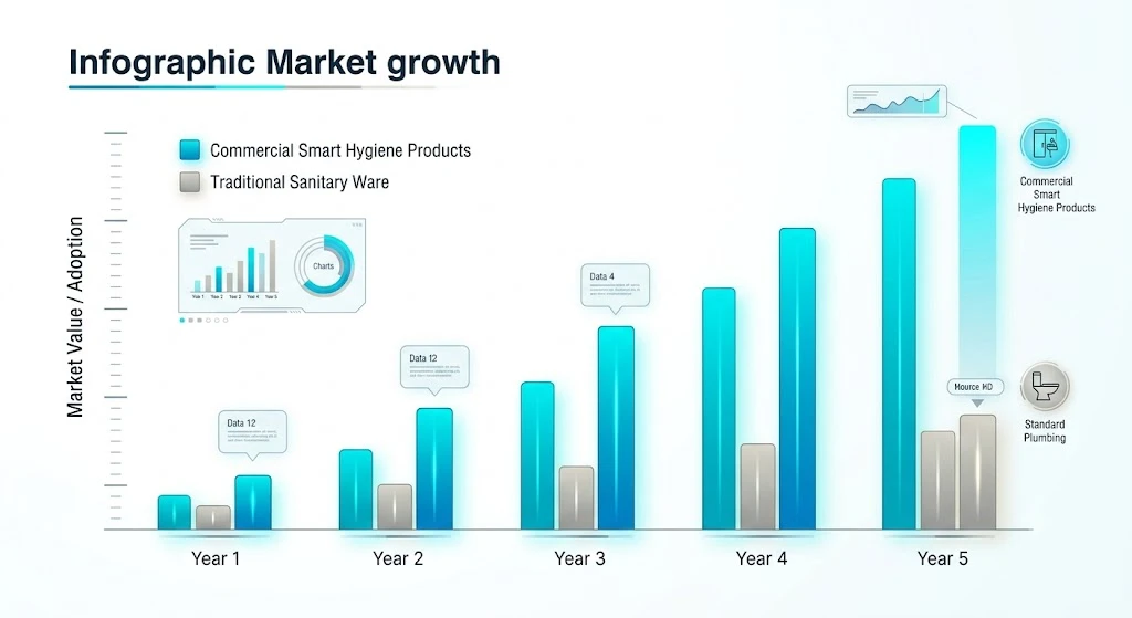 Commercial smart toilet seats market growth data Commercial smart toilet seats market growth data